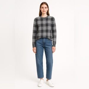 [Theory] Plaid Crewneck Sweater EUC
